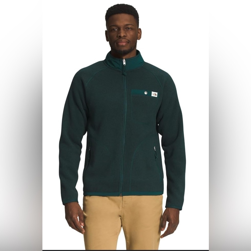 The North‎ Face Gordon Lyons Full Zip Fleece Jacket Green , size M